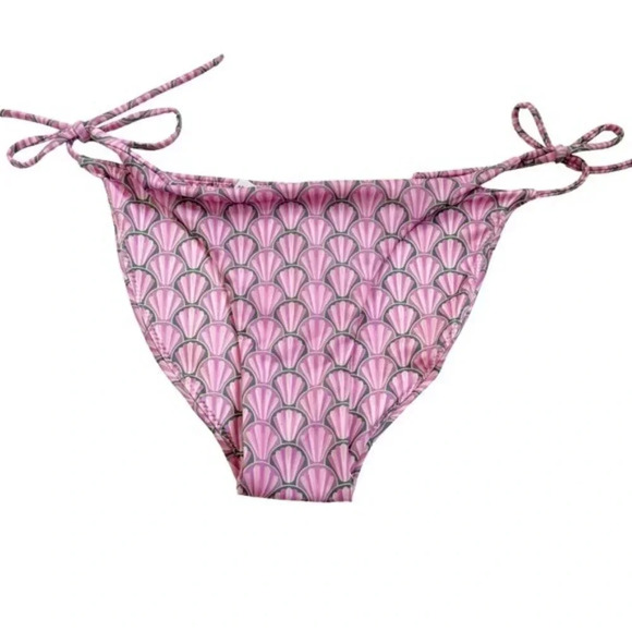 NWT Peixoto Womens Tonie Printed Side Tie Cheeky Bikini Swim Bottom Pink Size L - Picture 5 of 11
